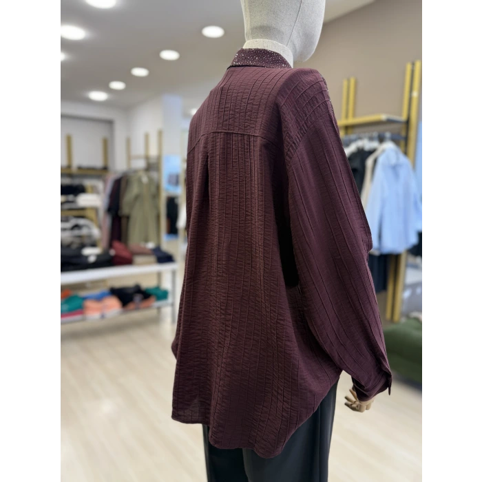 Beek Taşlı Garnili Gömlek