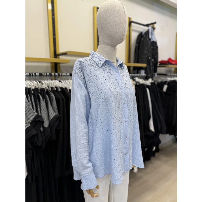 Beek Taşlı Garnili Gömlek