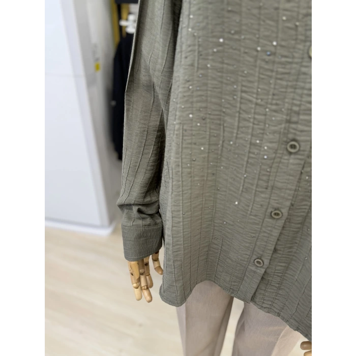 Beek Taşlı Garnili Gömlek