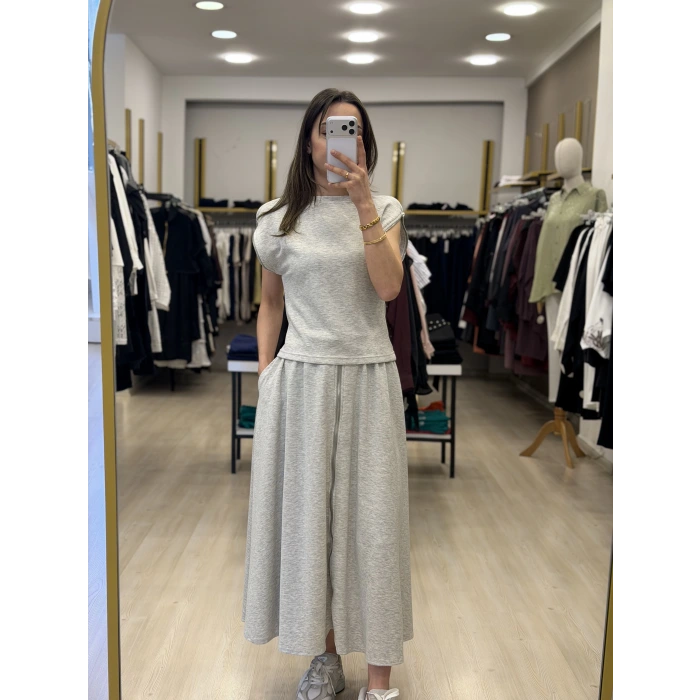 Conic Modal Fermuar Detaylı Etekli İkili Takım