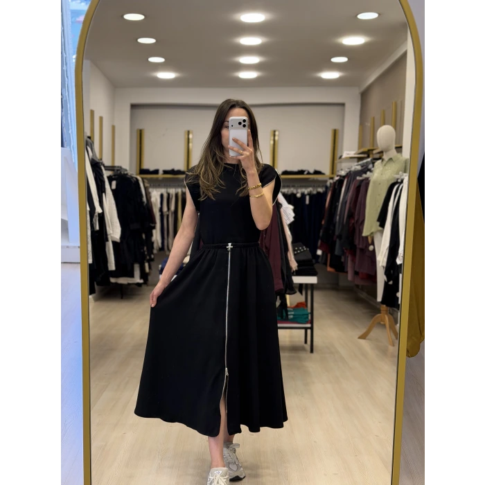 Conic Modal Fermuar Detaylı Etekli İkili Takım