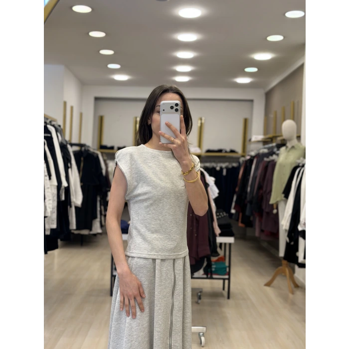 Conic Modal Fermuar Detaylı Etekli İkili Takım