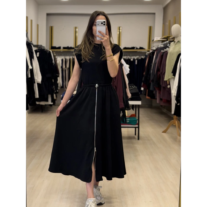 Conic Modal Fermuar Detaylı Etekli İkili Takım