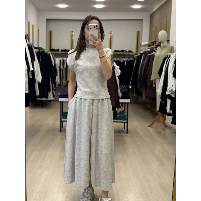 Conic Modal Fermuar Detaylı Etekli İkili Takım