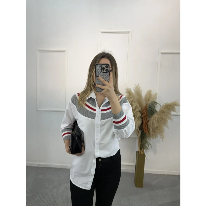 Loris Tiriko Çizgi Detaylı Gömlek