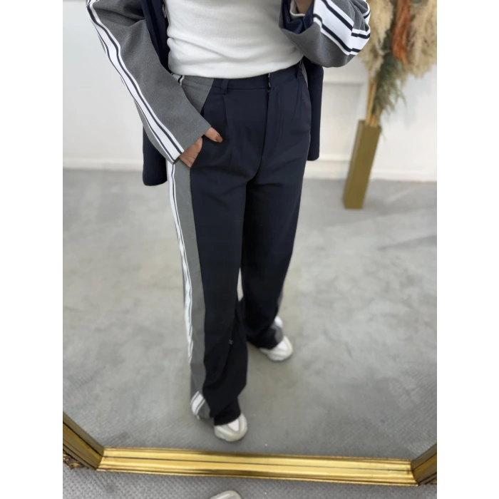 Alba Şerit Detaylı Tasarım Blazer İkili Takım