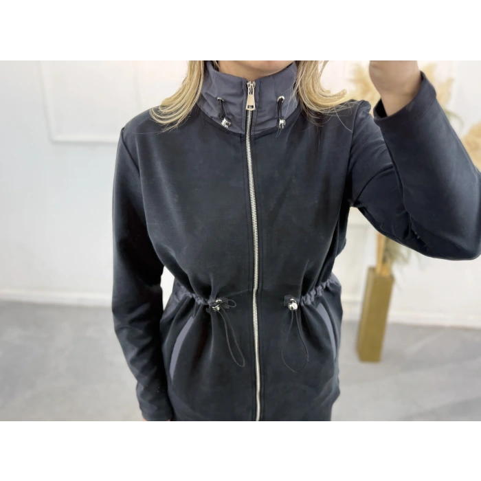 Arka Kapitone Detaylı Çift Fermuarlı İkili Takım