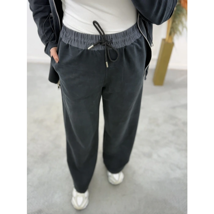 Arka Kapitone Detaylı Çift Fermuarlı İkili Takım