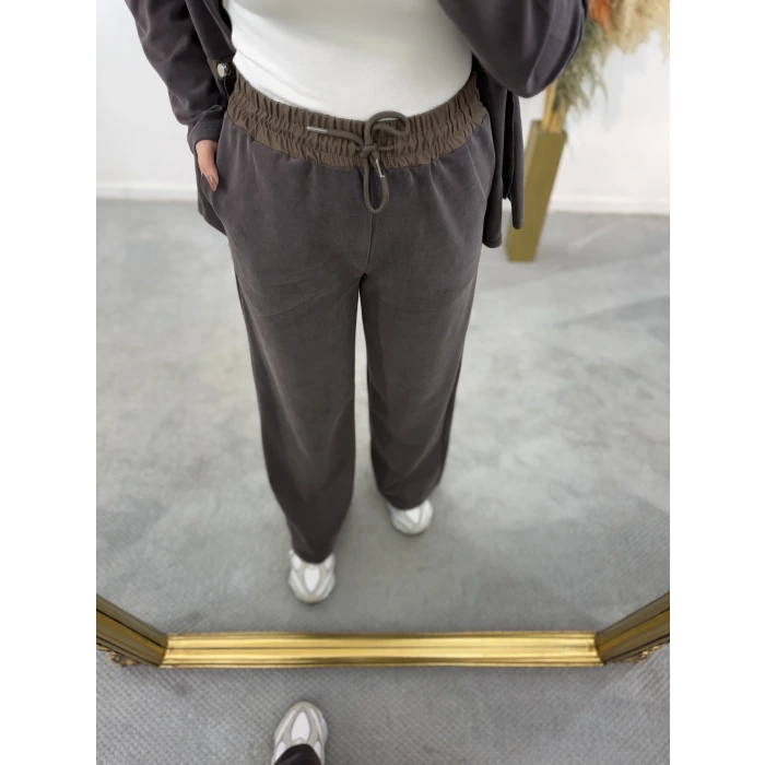 Arka Kapitone Detaylı Çift Fermuarlı İkili Takım