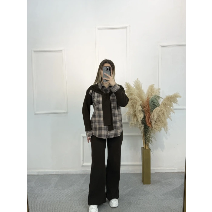 Camisa Ekoseli İkili Takım