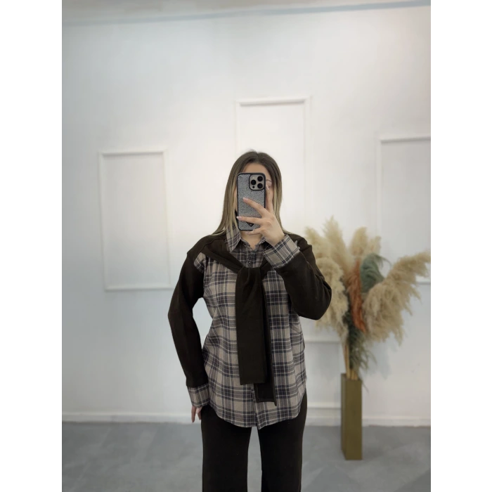 Camisa Ekoseli İkili Takım