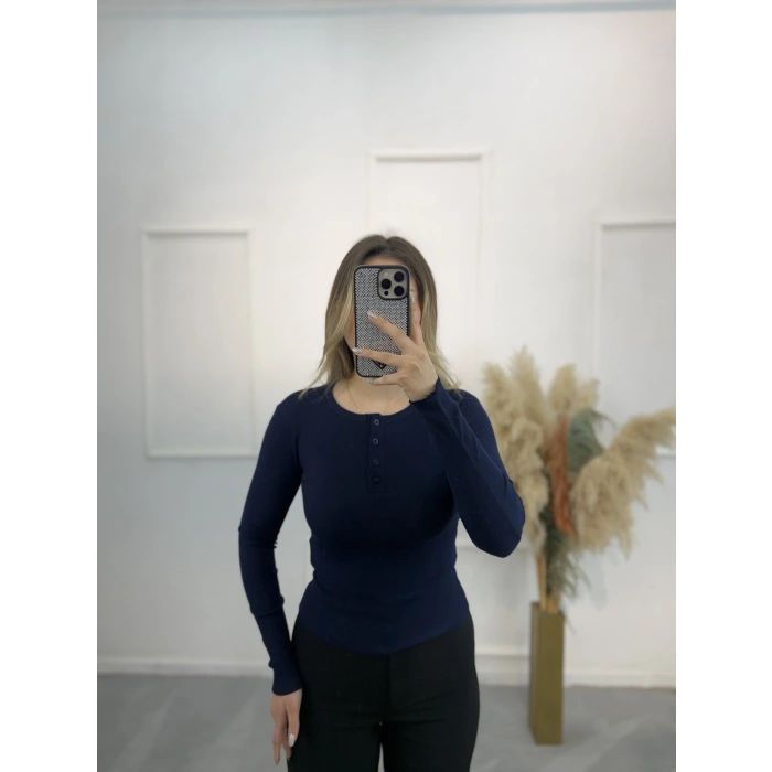 Eav Düğmeli Fitilli Bluz