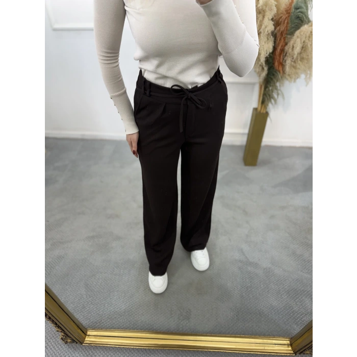 Fermuarlı İpli Modal Pantolon