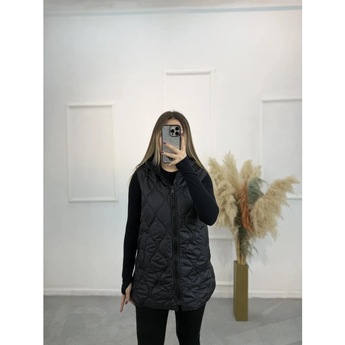 Gewca Yanları Çıt Kapişonlu Şişme Yelek