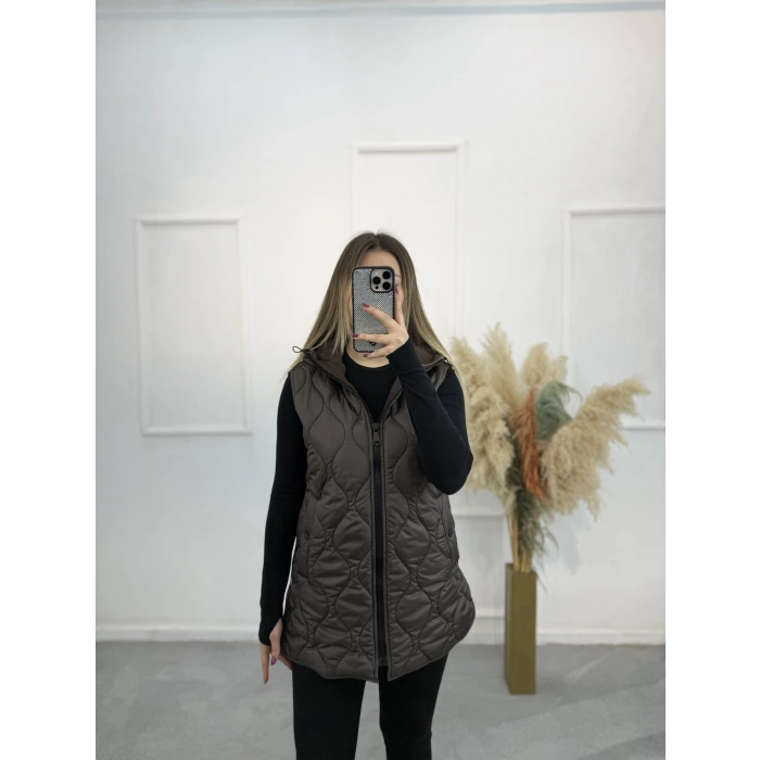 Gewca Yanları Çıt Kapişonlu Şişme Yelek