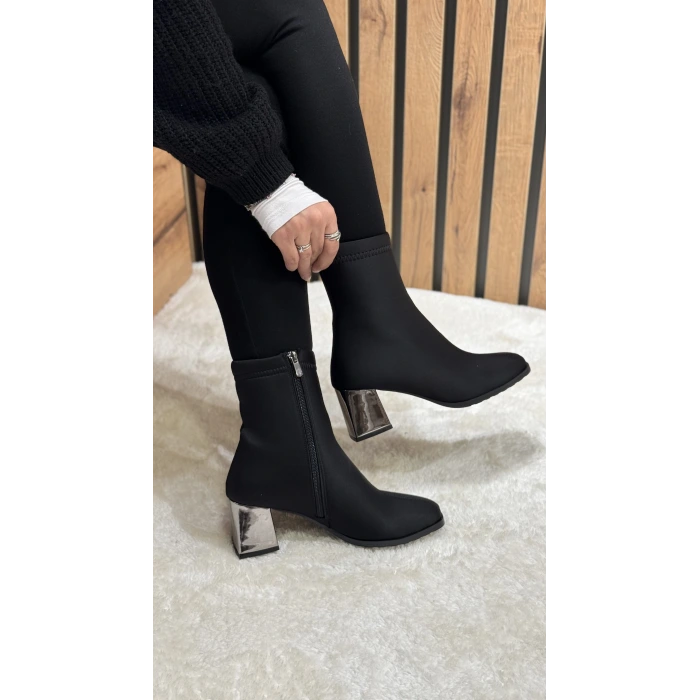 Grace Streç Gümüş Topuklu Bot