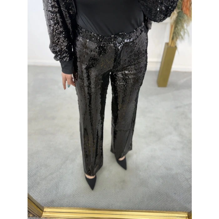 Grasse Payetli İspanyol Pantolon