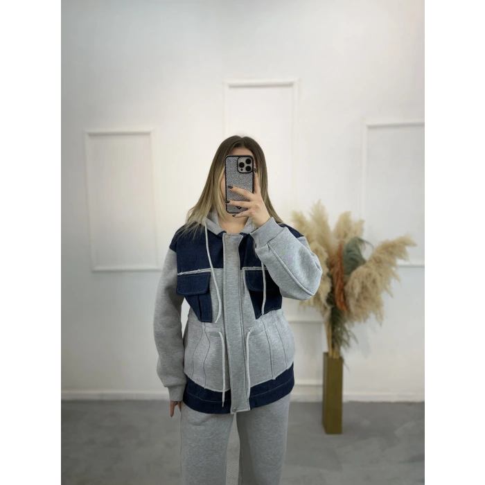 Grimelang Denim Detaylı İkili Takım