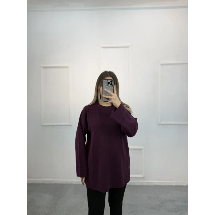 Hafi Simli Kol Katlamalı Merseize Tunik