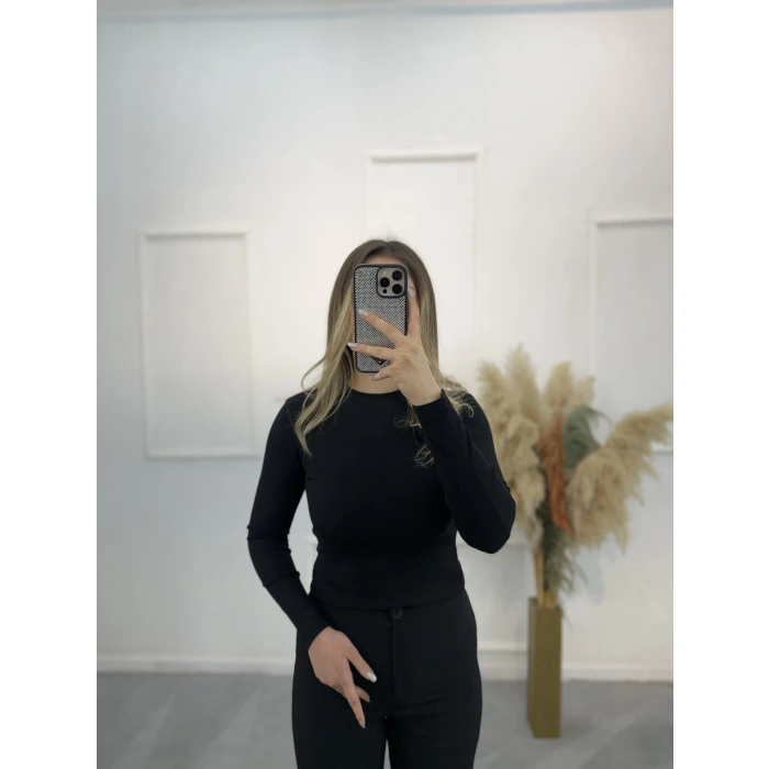 Jen Fitilli Uzun Kol Crop