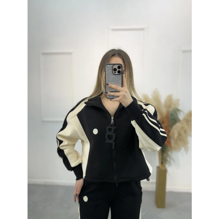 Leduc Şerit Detaylı Üçlü Takım