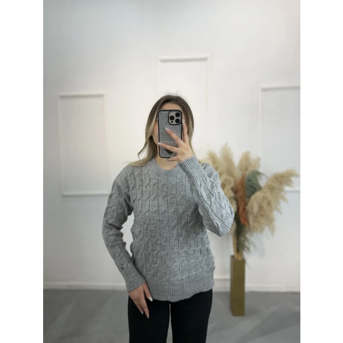 LivionTomy  Örgü Desenli Triko Kazak