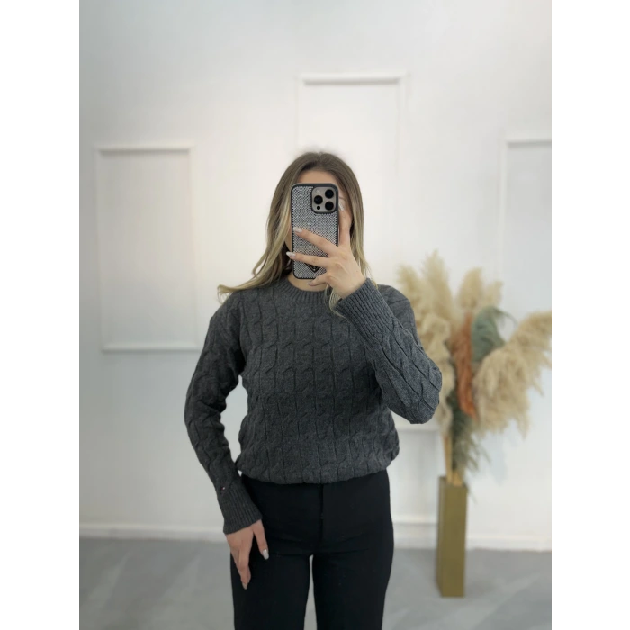 LivionTomy  Örgü Desenli Triko Kazak