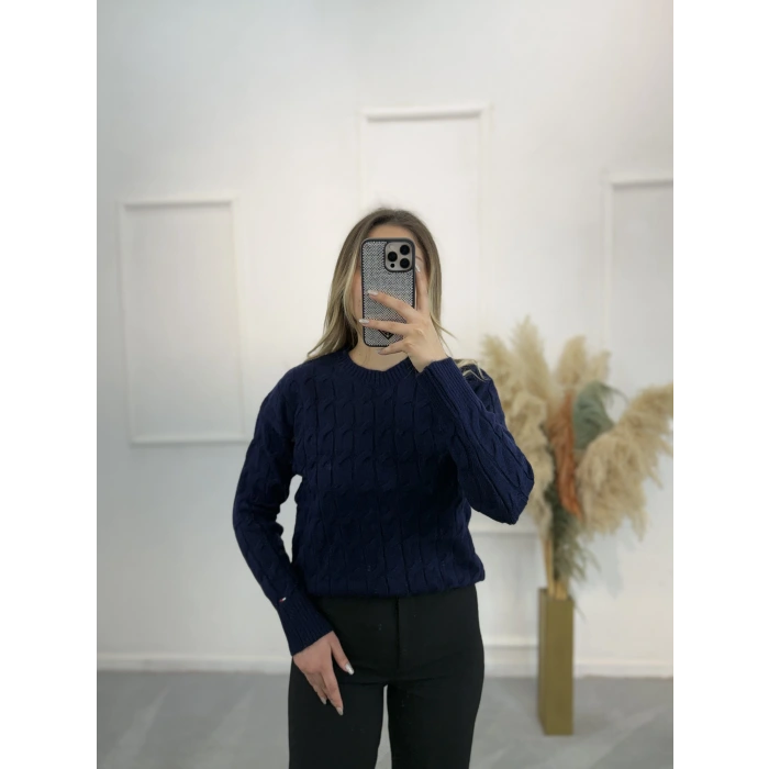 LivionTomy  Örgü Desenli Triko Kazak