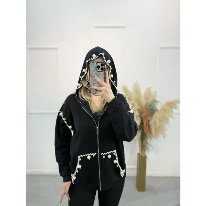 Muos İncili Kapişonlu Ceket