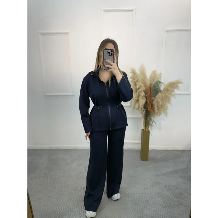 Neww Arka Kapitone Detaylı Kapişonlu İkili Takım