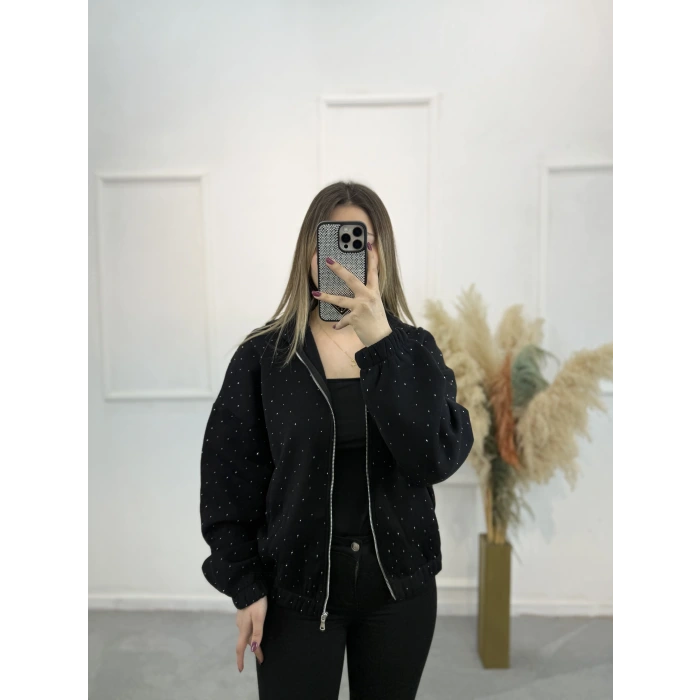 Nillo Taş Detaylı Kapişonlu Ceket