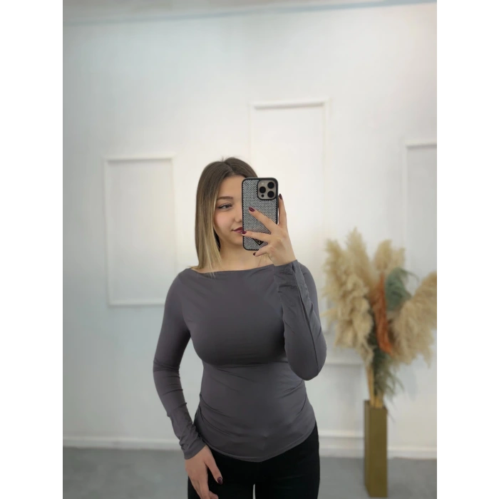 Pytor Degaje Yaka Yan Büzğülü Body