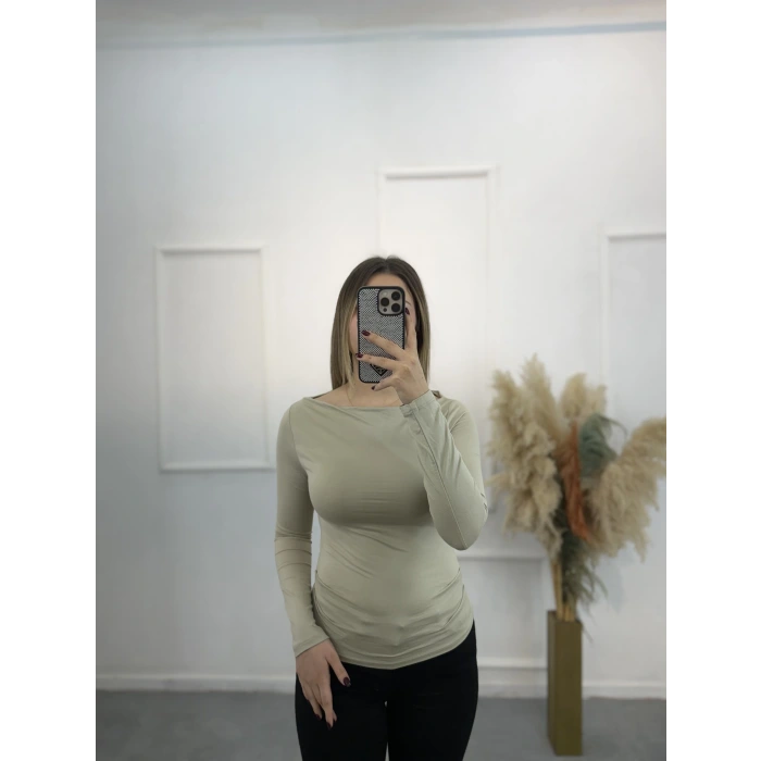 Pytor Degaje Yaka Yan Büzğülü Body