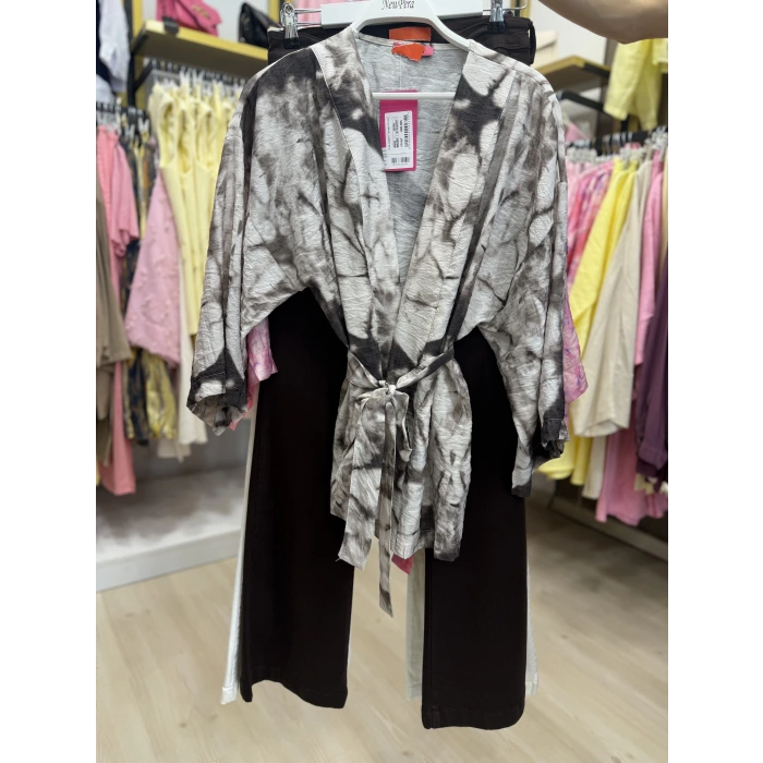 Ripe Desenli Tensel Kimono