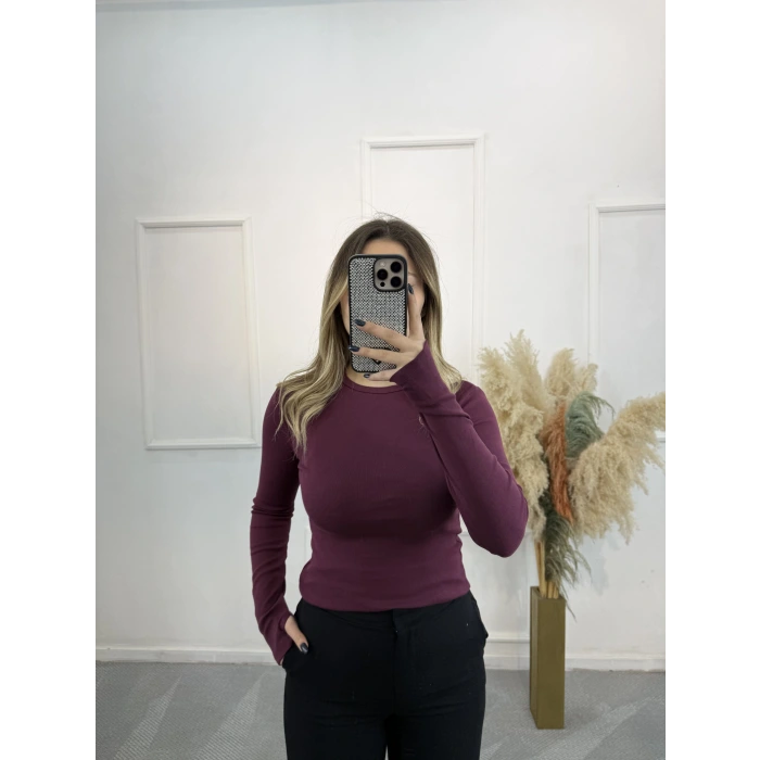 Sea Arka Dikişli Parmak Geçmeli Bluz