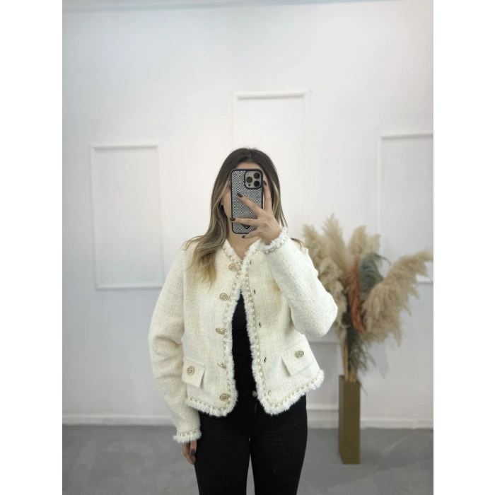 Sim Ve Püskül Detaylı Ceket