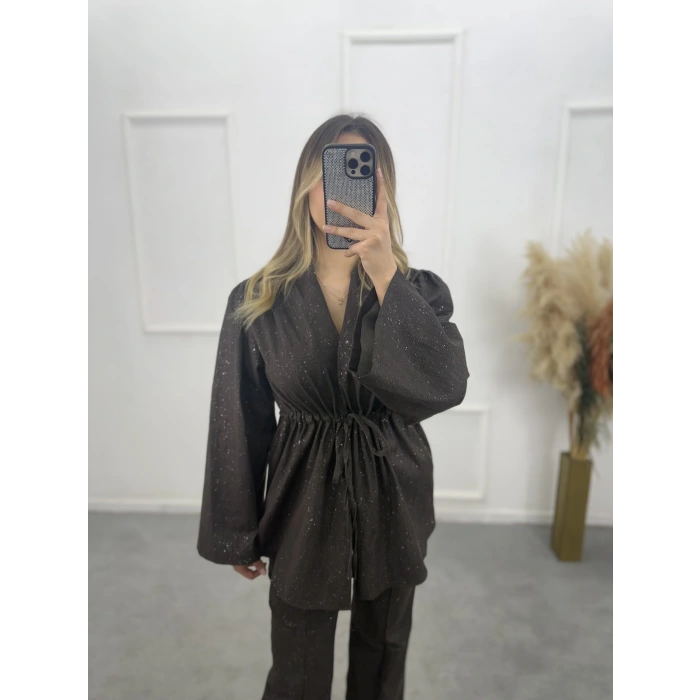 Simli Bel Büzgülü İkili Takım