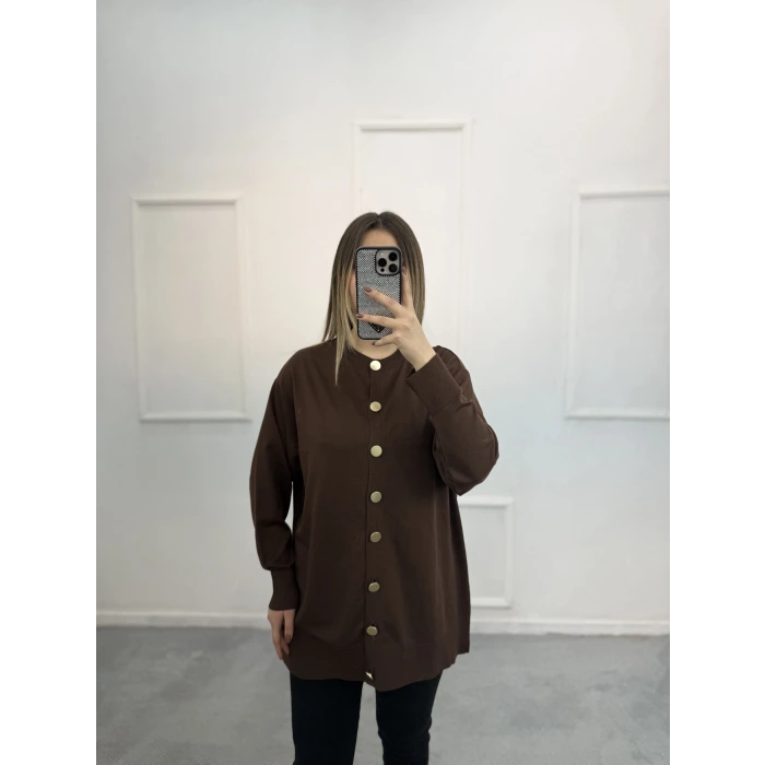 Slow Düğmeli Merserize Hırka