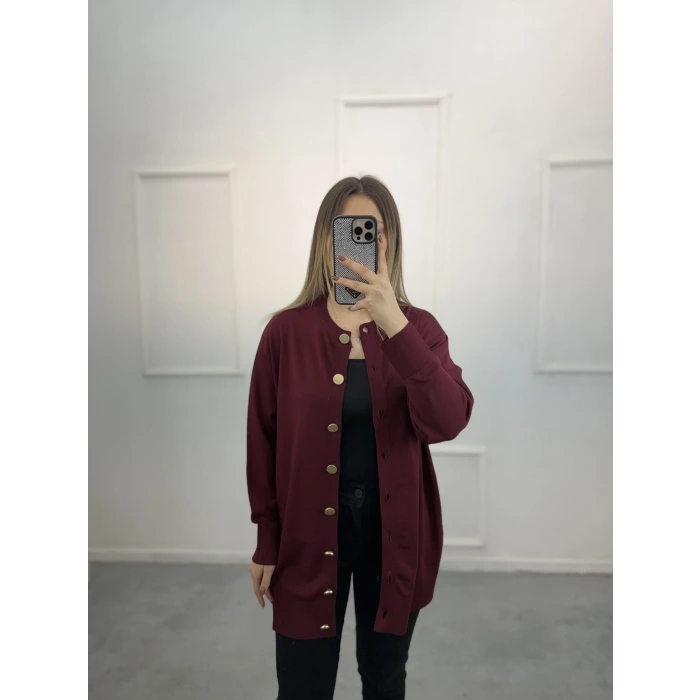 Slow Düğmeli Merserize Hırka