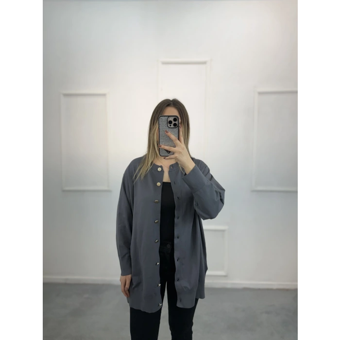 Slow Düğmeli Merserize Hırka