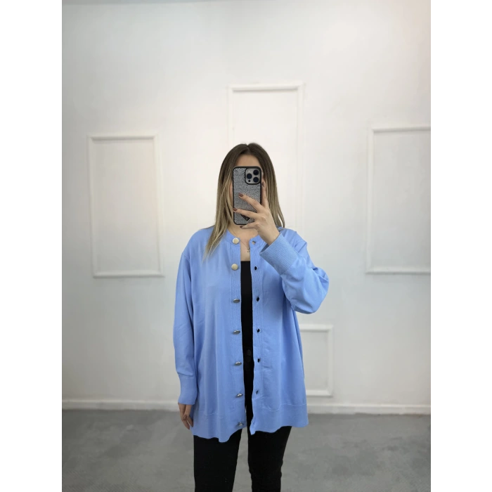 Slow Düğmeli Merserize Hırka