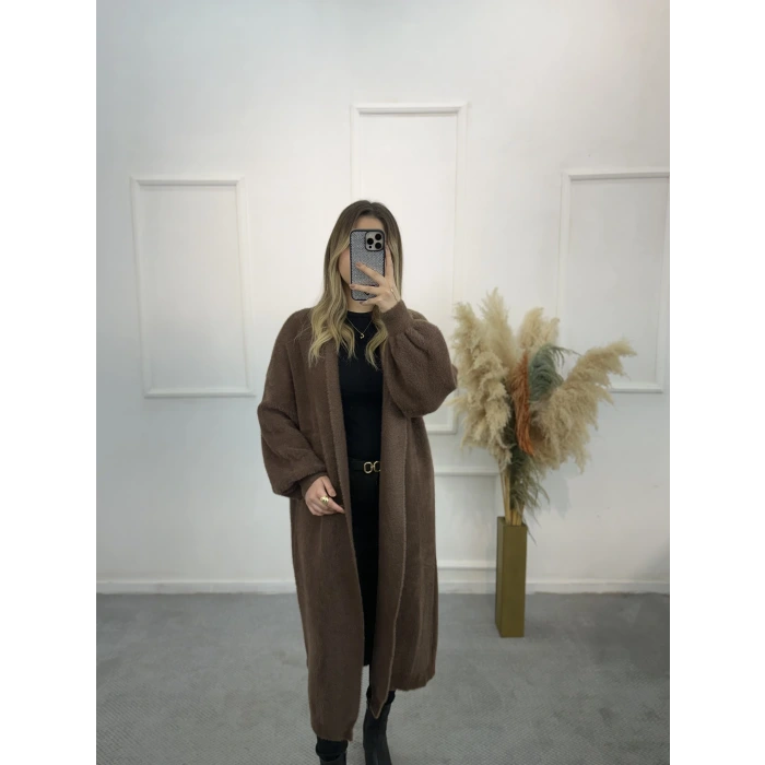 Taradid Sakallı Uzun Triko Hırka