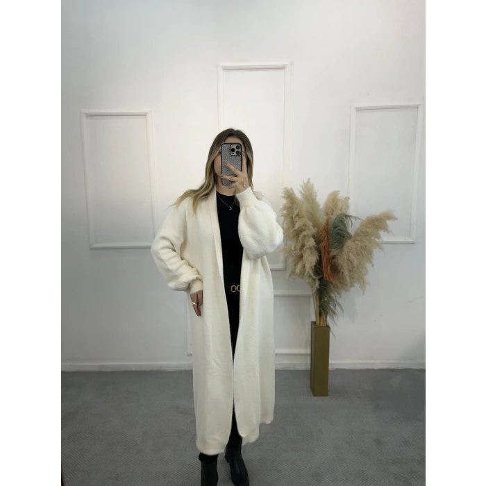 Taradid Sakallı Uzun Triko Hırka