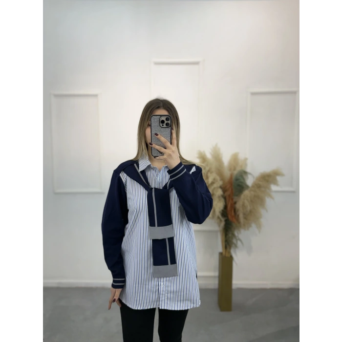 Yori Twst Model Çizgili Gömlek