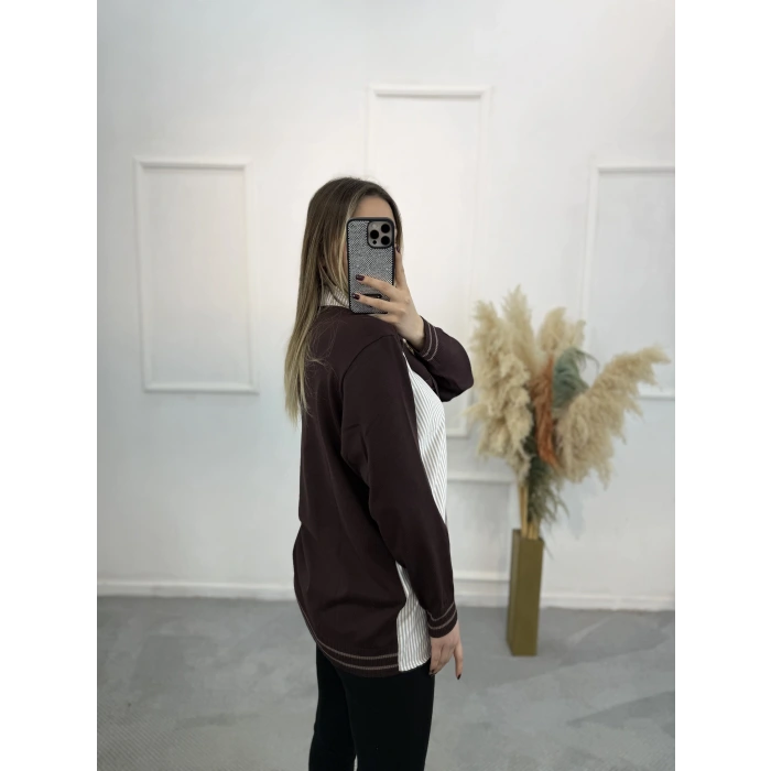 Yori Twst Model Çizgili Gömlek