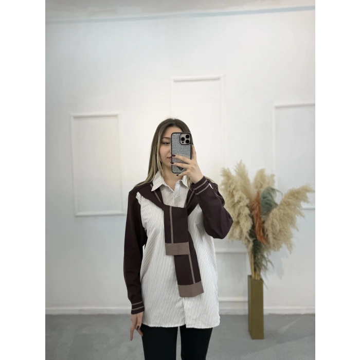 Yori Twst Model Çizgili Gömlek