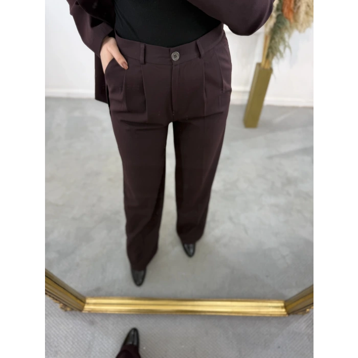 Zra Palazzo Pantolonlu Blazer İkili Takım