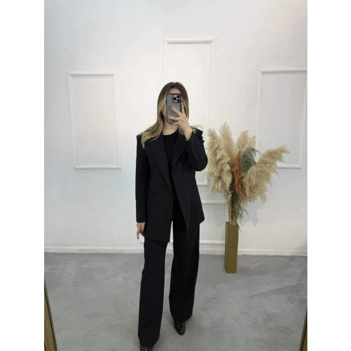 Zra Palazzo Pantolonlu Blazer İkili Takım