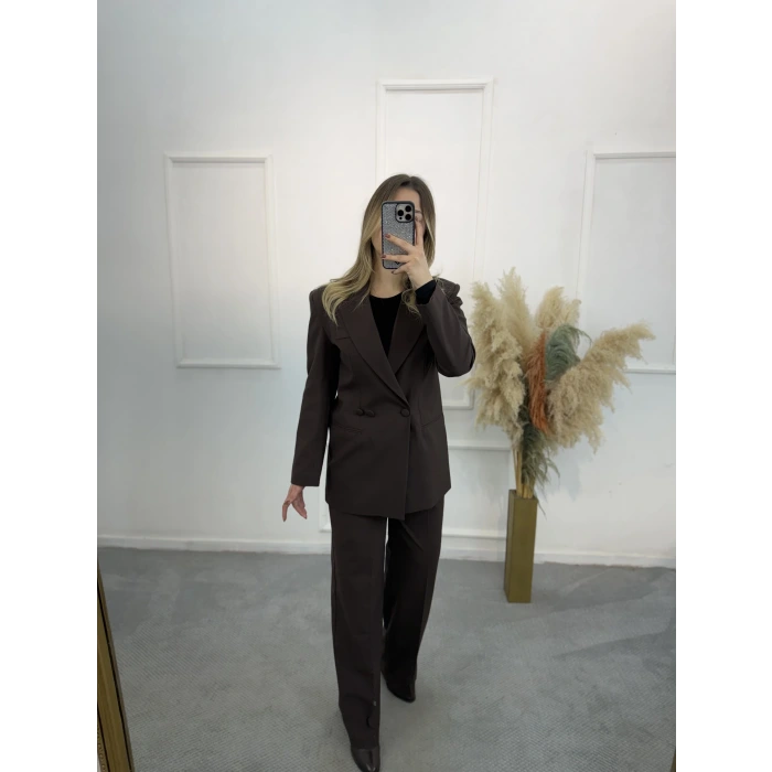 Zra Palazzo Pantolonlu Blazer İkili Takım