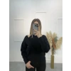 V Yaka İçi Atletli Triko Bluz